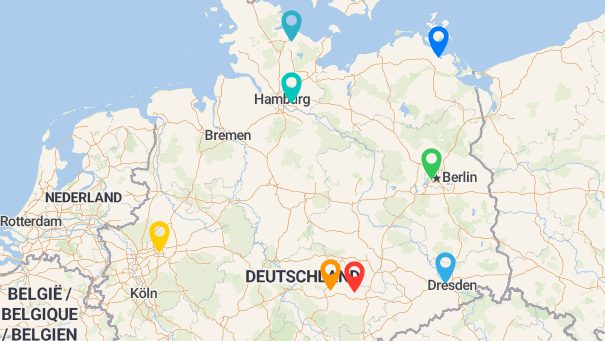 Map of company locations