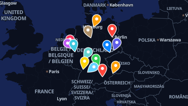 Map of company locations