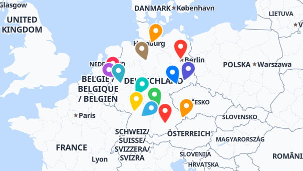 Map of company locations