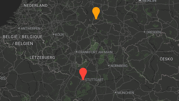 Map of company locations