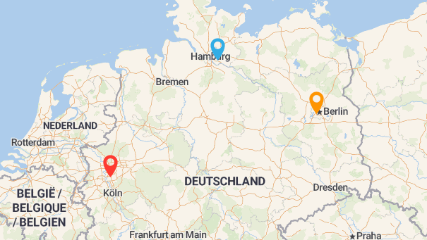 Map of company locations