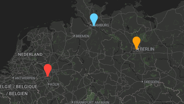Map of company locations