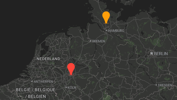 Map of company locations
