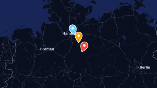 Map of company locations