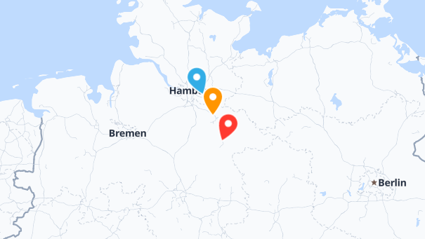Map of company locations