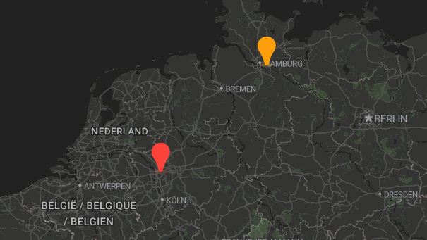 Map of company locations