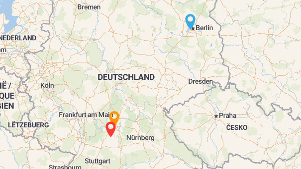 Map of company locations