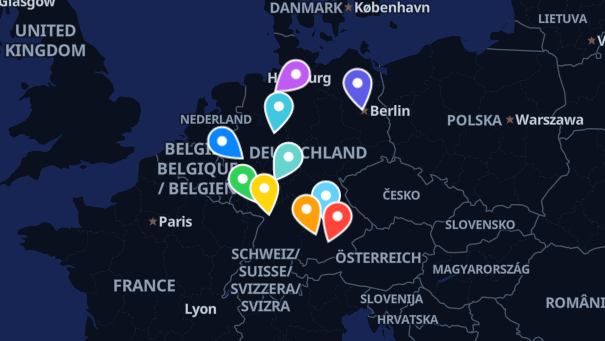 Map of company locations