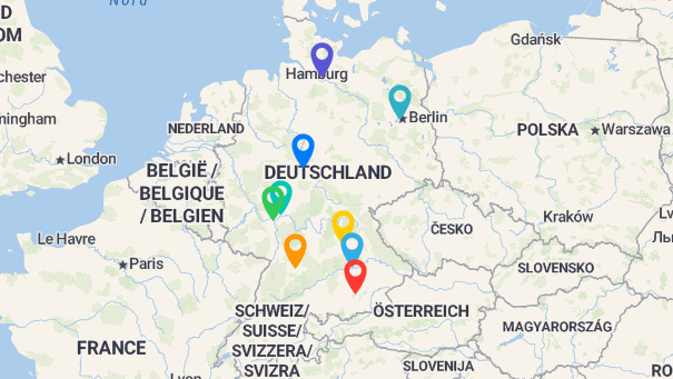 Map of company locations