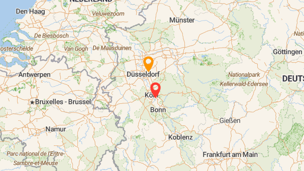 Map of company locations
