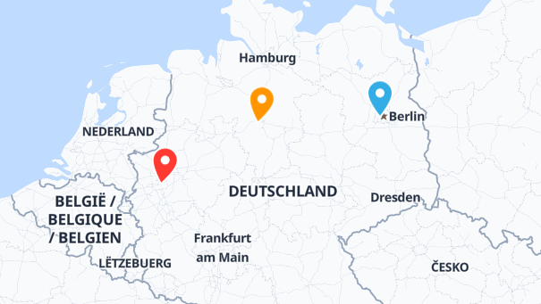 Map of company locations