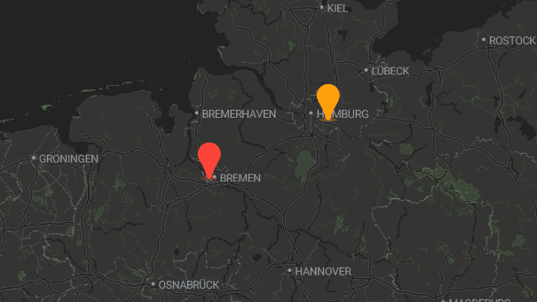 Map of company locations
