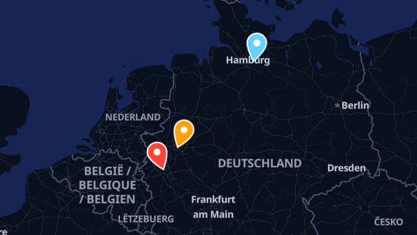 Map of company locations