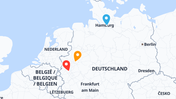 Map of company locations