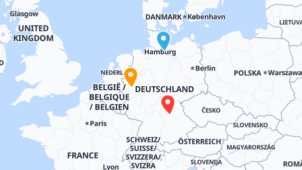 Map of company locations