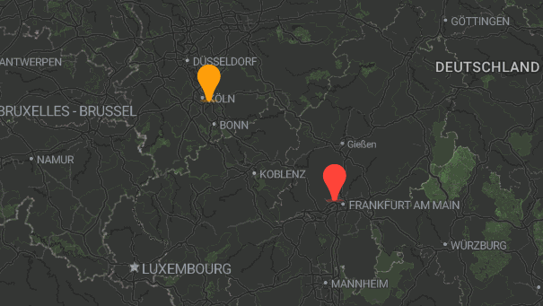 Map of company locations