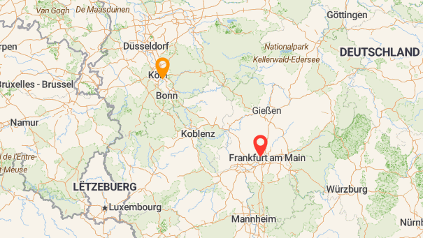 Map of company locations