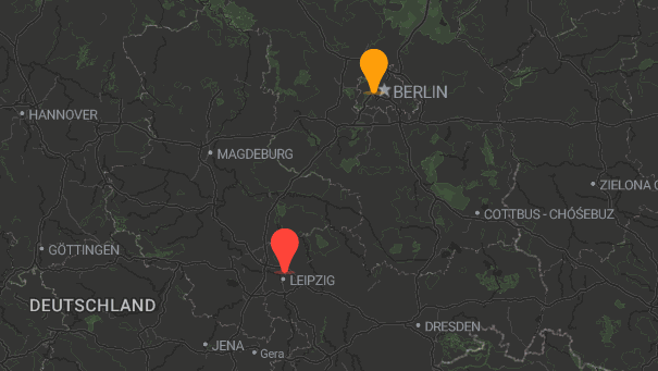 Map of company locations