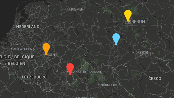 Map of company locations