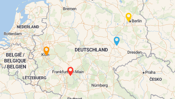 Map of company locations