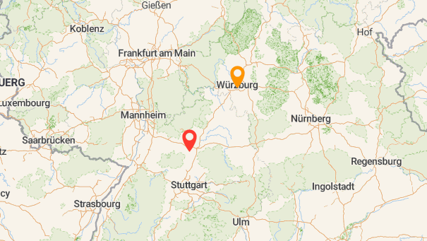 Map of company locations