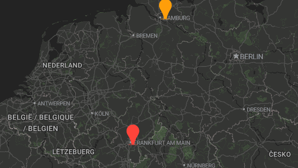 Map of company locations