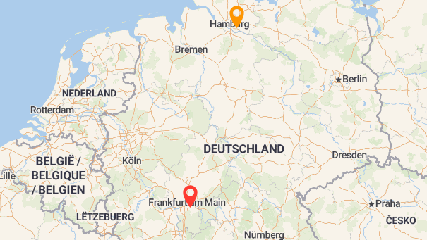 Map of company locations