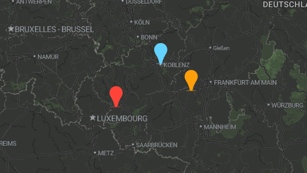 Map of company locations