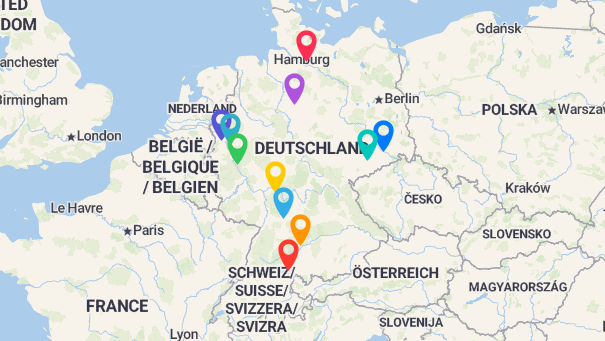 Map of company locations