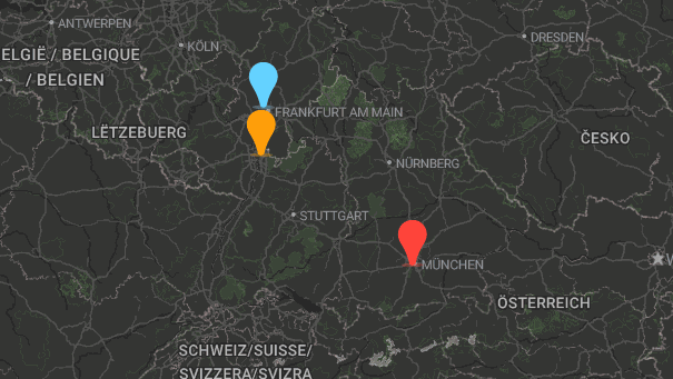Map of company locations
