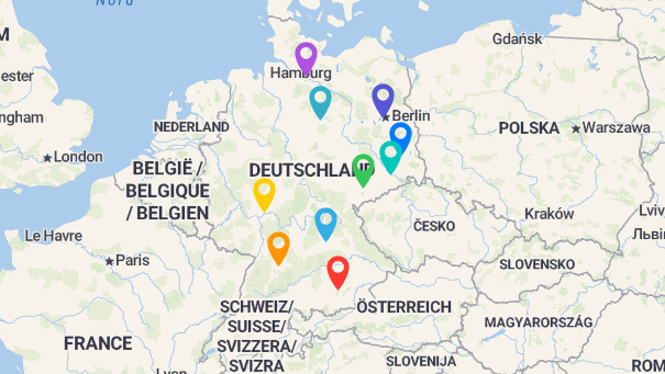 Map of company locations