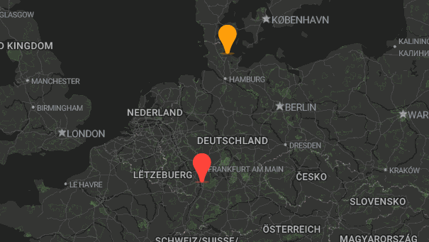 Map of company locations