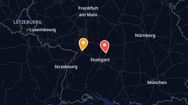 Map of company locations