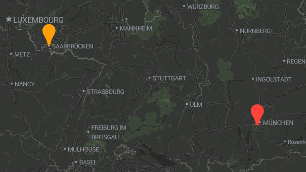 Map of company locations