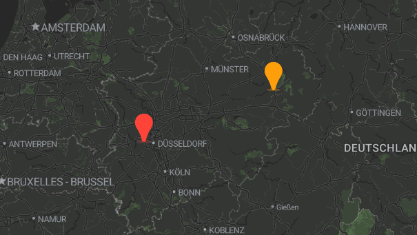 Map of company locations