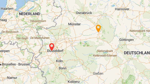 Map of company locations