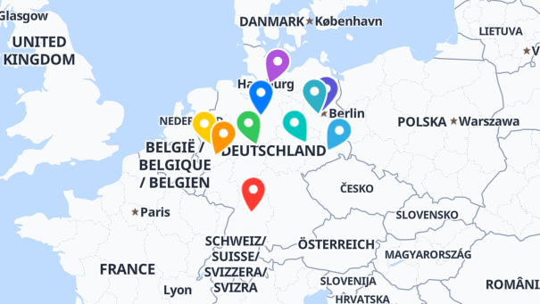 Map of company locations