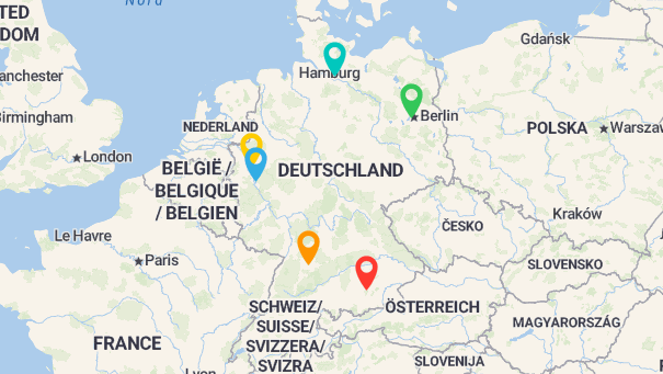 Map of company locations