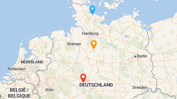 Map of company locations