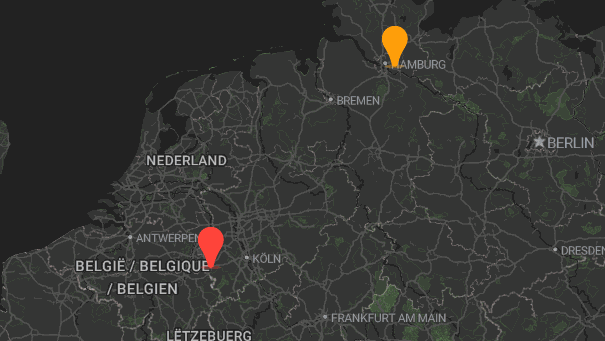 Map of company locations