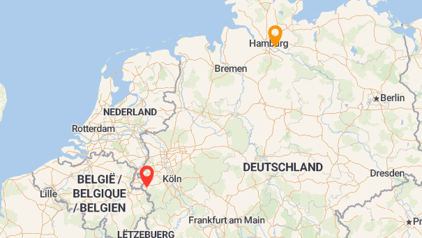 Map of company locations