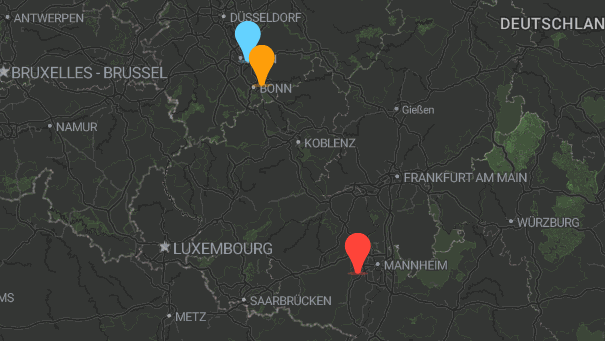 Map of company locations