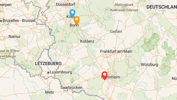 Map of company locations
