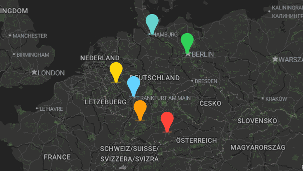 Map of company locations