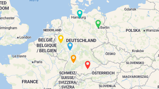 Map of company locations