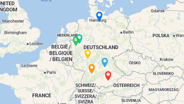 Map of company locations