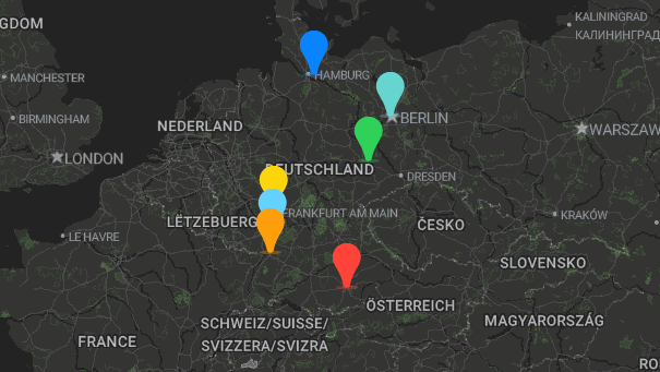 Map of company locations