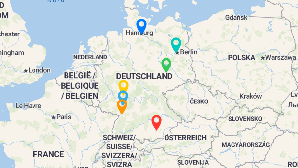 Map of company locations