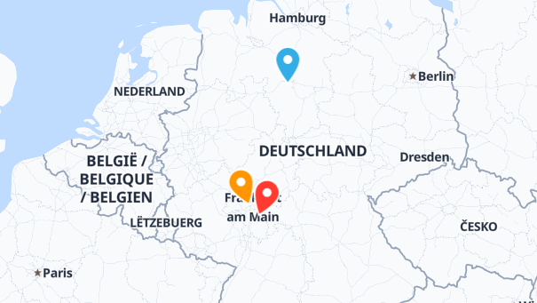 Map of company locations