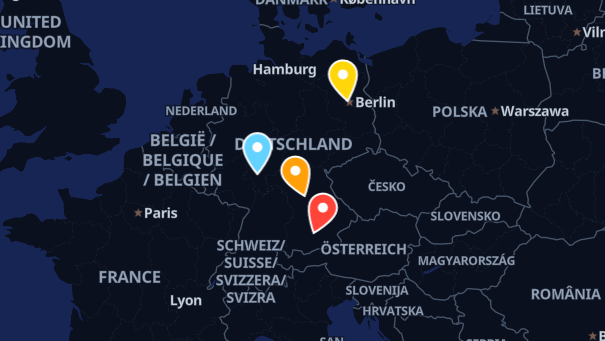 Map of company locations